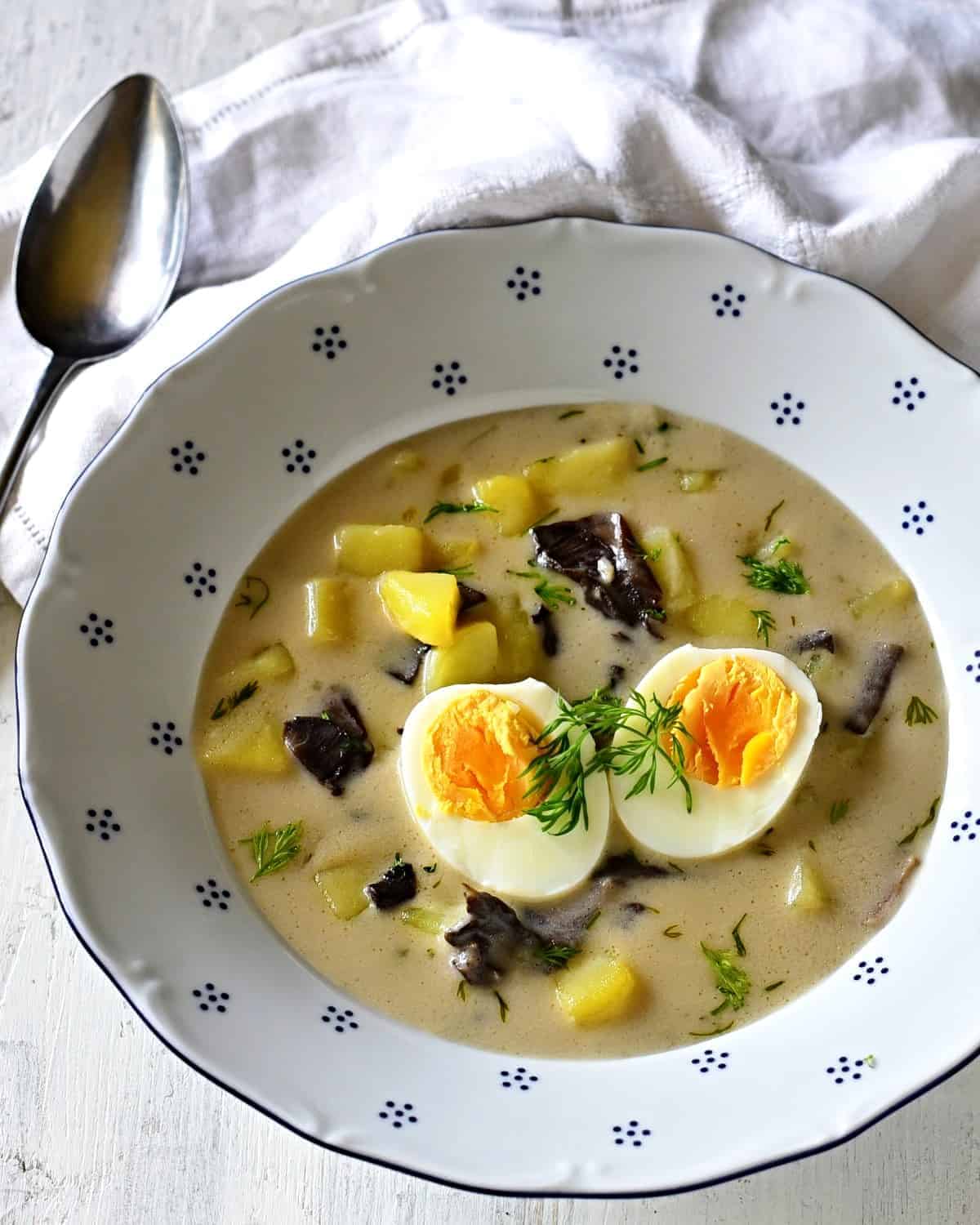 Czech kulajda soup