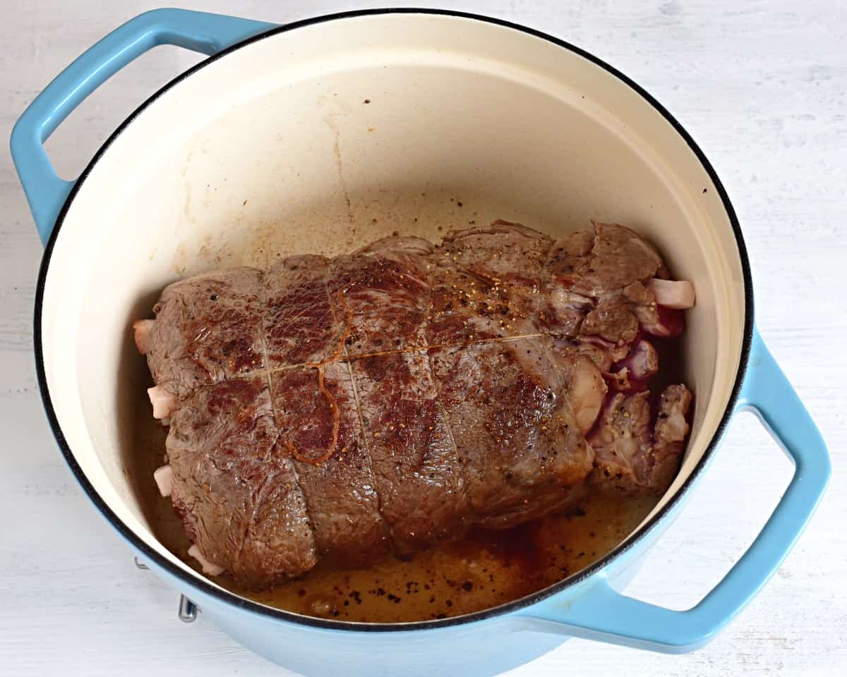 meat in a pot