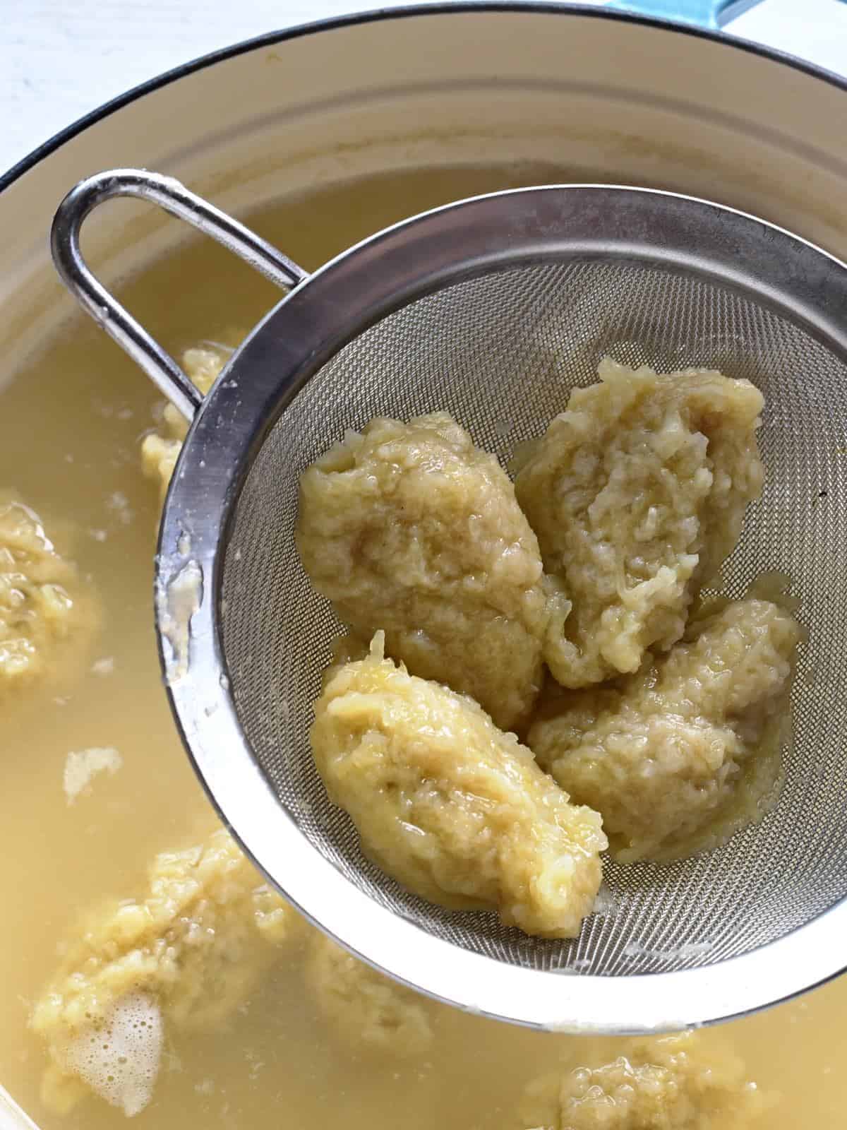COOKING chlupaté potato dumplings czech