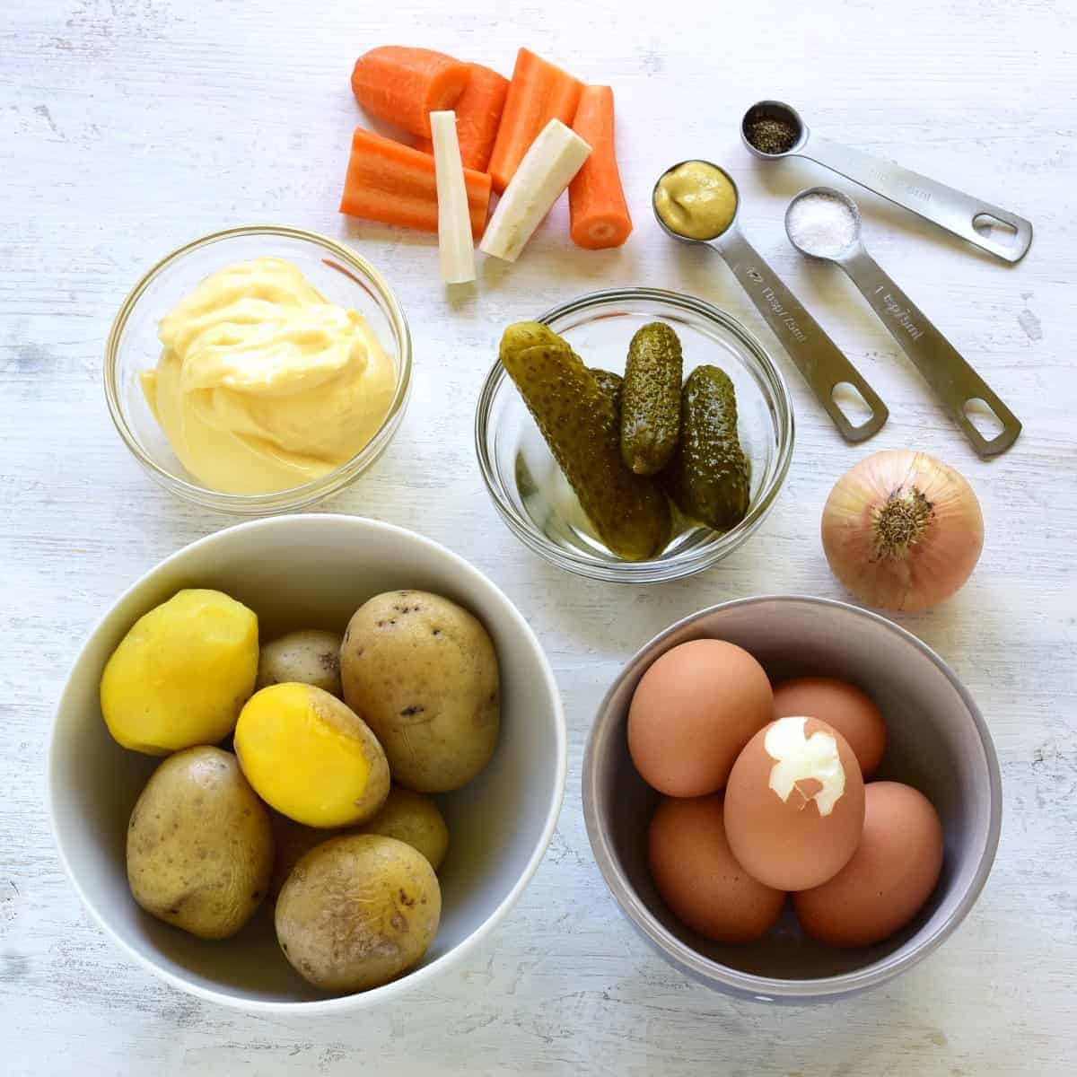 czech bramborový salát ingredients
