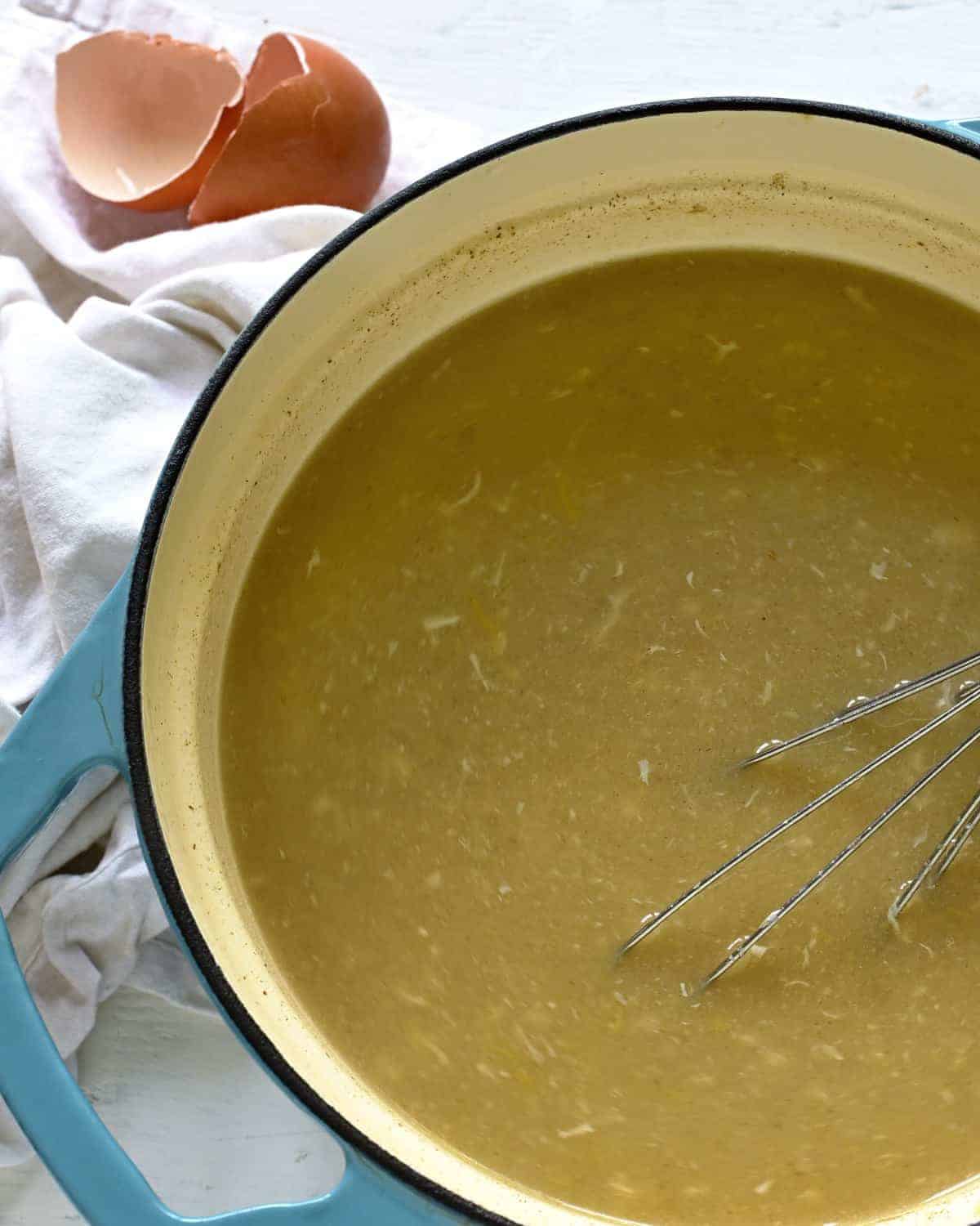 making caraway soup czech kmínová polévka