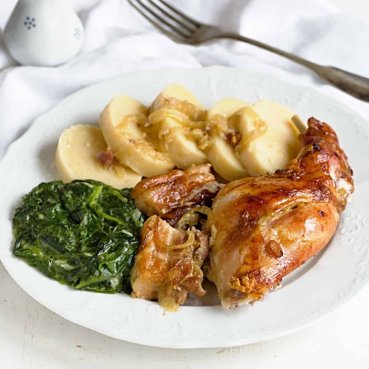Oven roasted rabbit with garlic recipe.