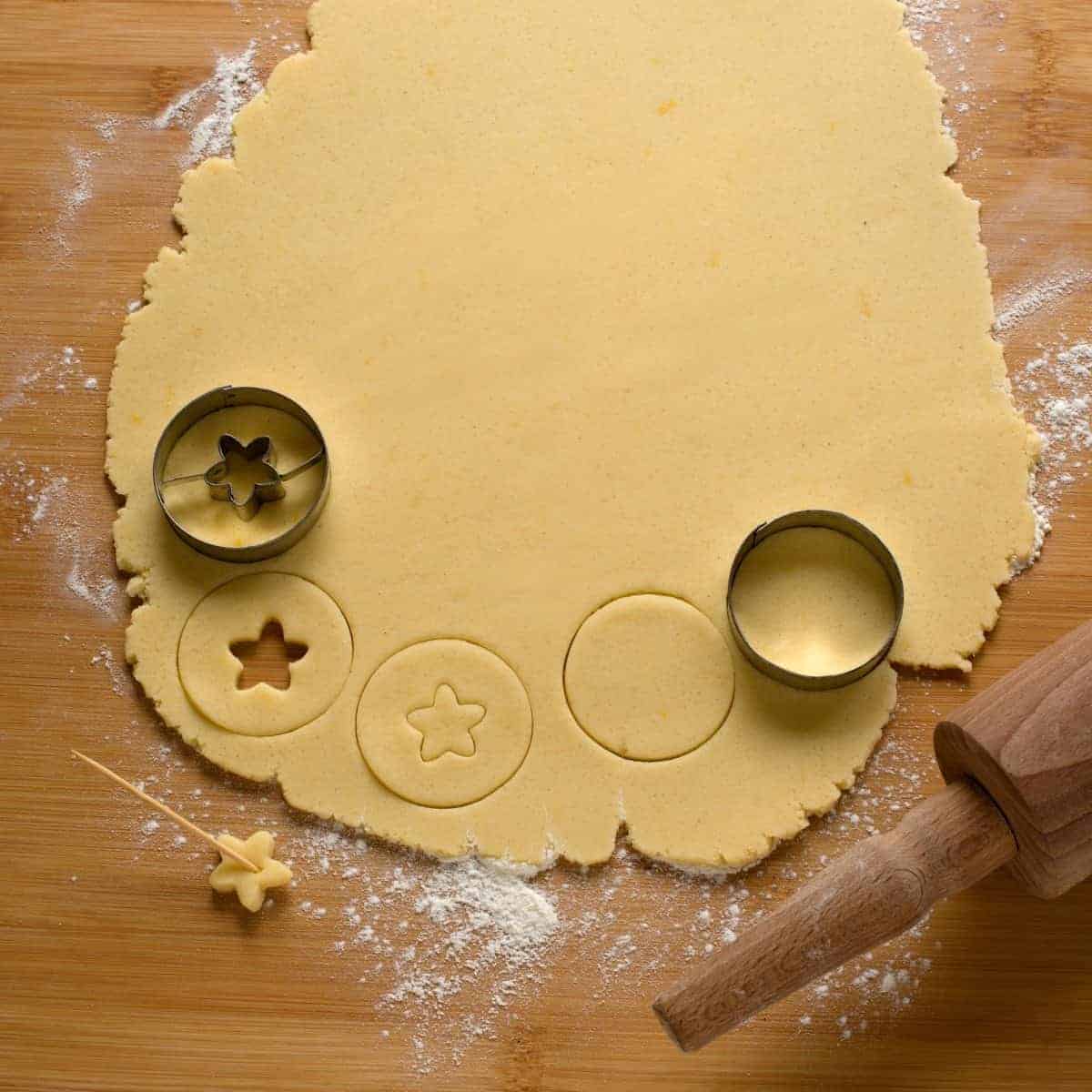 Making Christmas Shortbread Linzer Cookies.